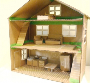 Создаем шикарный кукольный домик из картона